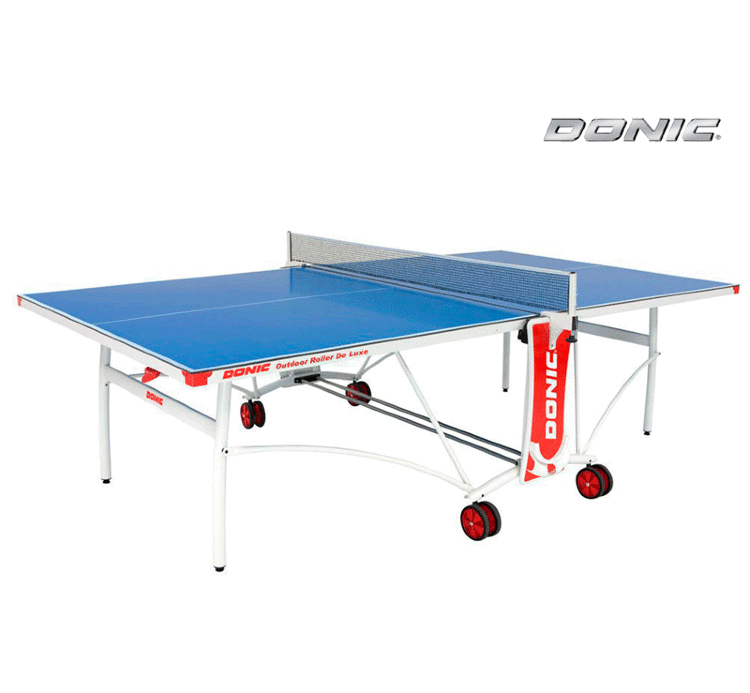 Всепогодный теннисный стол Donic Outdoor Roller De Luxe синий