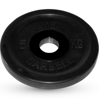 Диск BARBELL Евро-классик 5 кг обрезиненный черный Диск BARBELL Евро-классик 5 кг обрезиненный черный