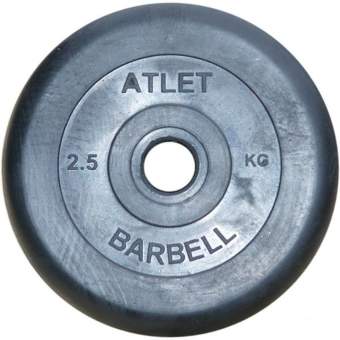 Диск обрезиненный Atlet 2,5кг (Д-26-31-50-мм) Диск обрезиненный Atlet 2,5кг (Д-26-31-50-мм)