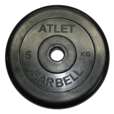 Диск обрезиненный Atlet 5кг (Д-26-31-50-мм)